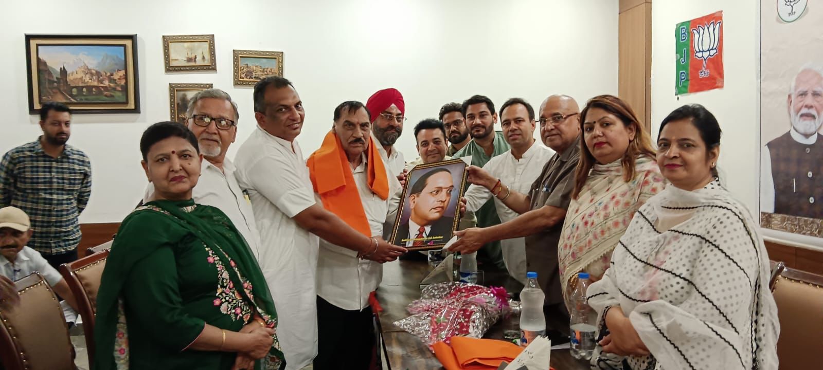BJP leaders celebrated Baba Saheb's birthday. 